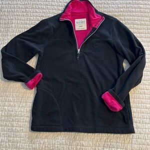 Original Vintage Old Navy Black Fleece with Pink Lining